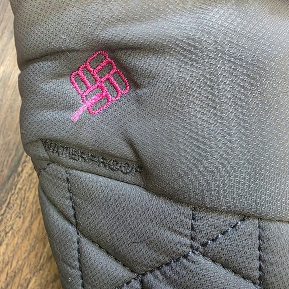 Columbia women's 6 Winter Snow Boots Waterproof Insulated Omni Pink Gray Granola - Picture 6 of 9